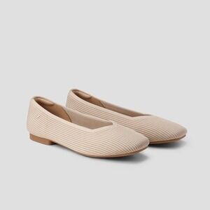 VIVAIA Square-Toe V-Cut Flats (Margot™️ 2.0) - 43 / US 11